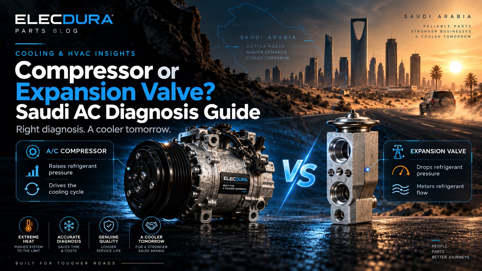 Compressor or Expansion Valve? Avoiding Costly AC Misdiagnosis in Saudi Arabia