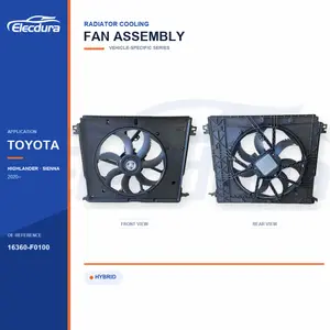 Radiator Cooling Fan Assembly for Toyota Highlander / Sienna 16360-F0100 Bulk Supply