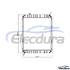 203-03-67111 Komatsu PC120-6 v&iacute;ztart&aacute;ly Hűtő Mag bal oldali als&oacute; kimenettel