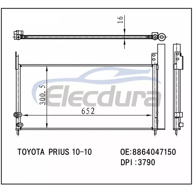 8864047150 Toyota Prius 2010-2015 A/C Condenser