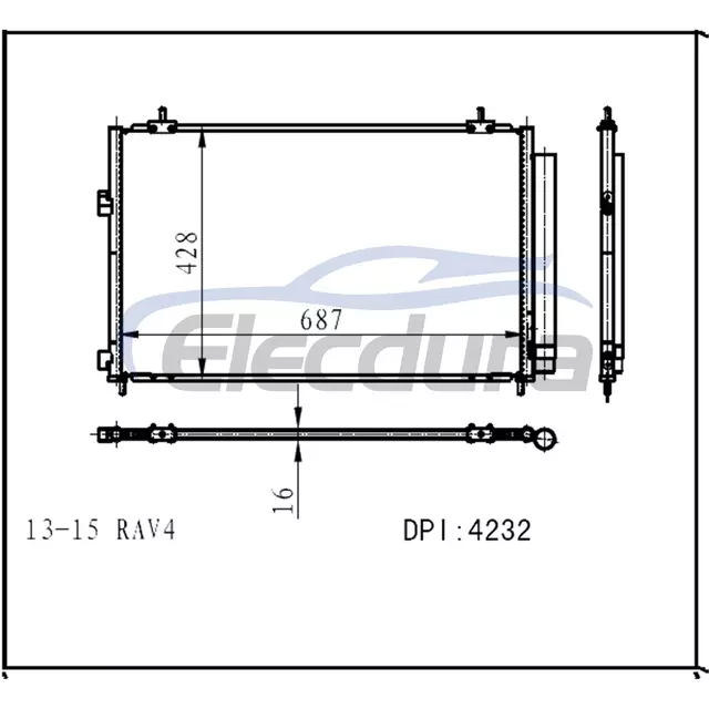 884600R030 Toyota Rav4 2013-2015 A/C Condenser Assembly