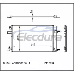 13267649 Buick LaCrosse 2010-2011 A/C Condenser