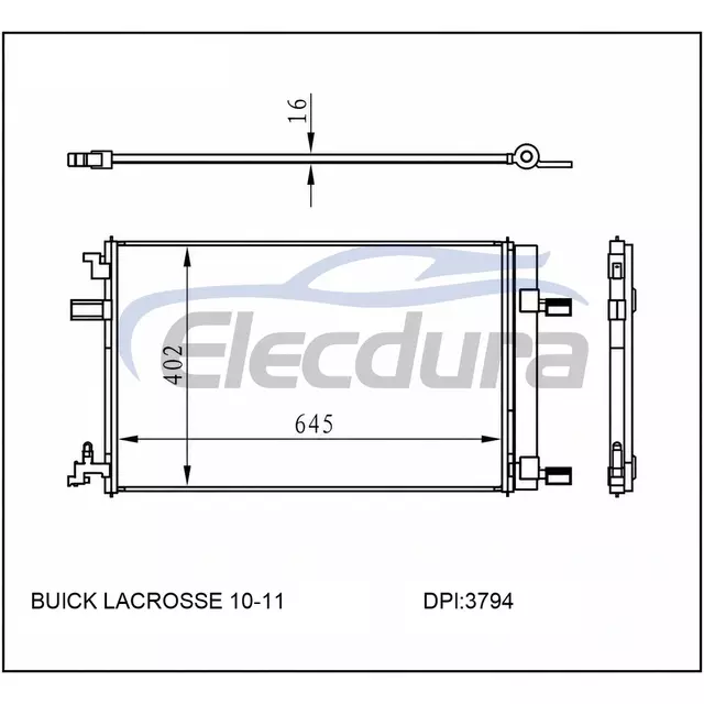 13267649 Buick LaCrosse 2010-2011 A/C Condenser