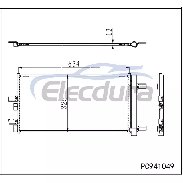 64539286712 MINI Cooper Countryman 2018-2021 A/C Condenser with Drier