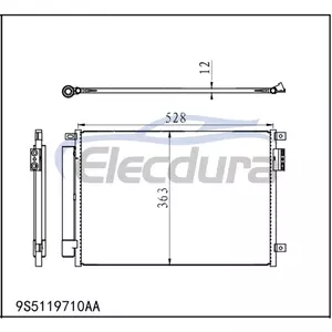 9S5119710AA Ford Fiat 500 2008-2023 A/C Condenser
