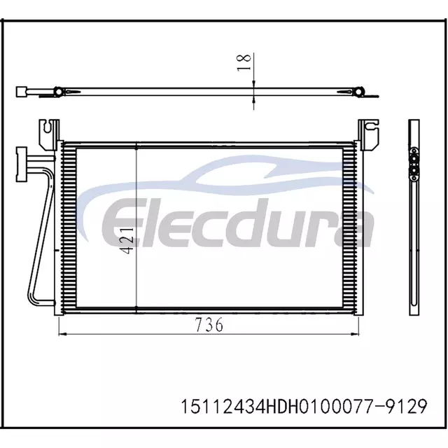 15112434 GMC C4500-C8500 2003-2007 Condensatore aria condizionata
