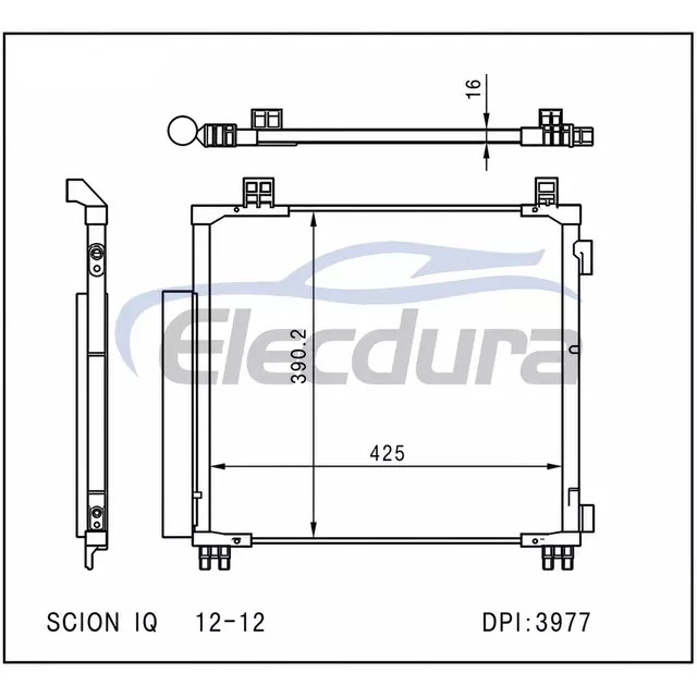 88460-74010 Scion iQ 2012-present A/C Condenser