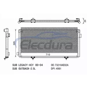 73210AE010 Subaru Legacy 2000-2004 A/C Condenser