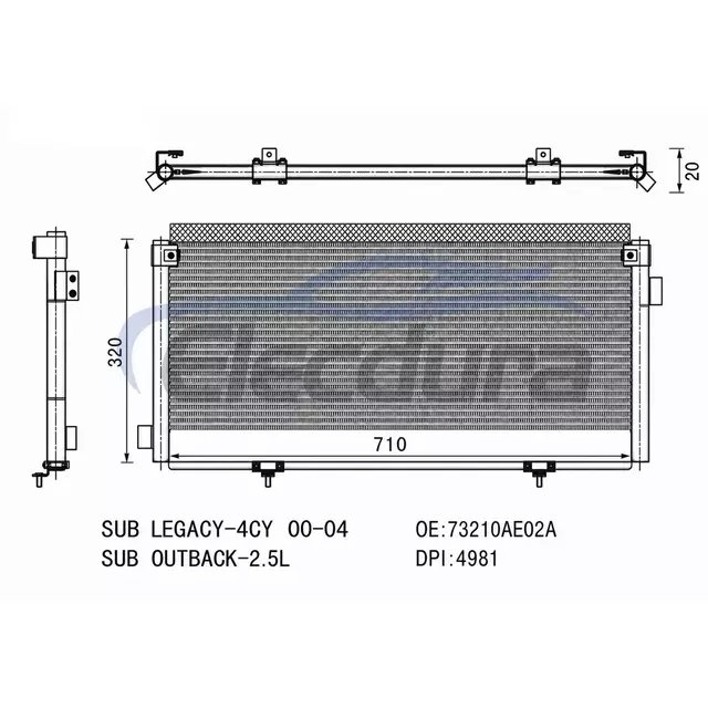 73210AE010 Subaru Legacy 2000-2004 A/C Condenser