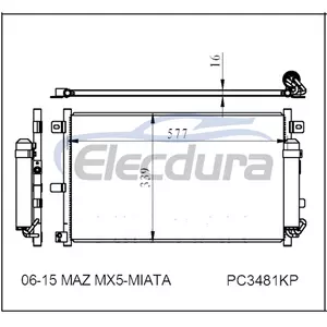 NE5161480C Mazda Mx5-Miata 2006-2015 A/C Condenser