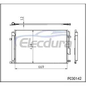 97606S2500 Hyundai Santafe 2019-2020 2.4L A/C Condenser