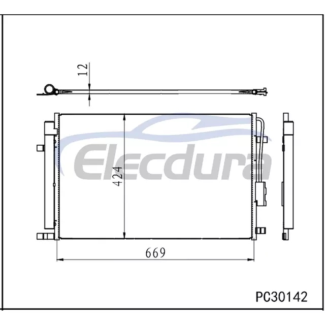 97606S2500 Hyundai Santafe 2019-2020 2.4L A/C Condenser