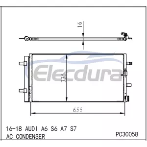 4G0260403N คอนเดนเซอร์เครื่องปรับอากาศ Audi A6 2016-2018