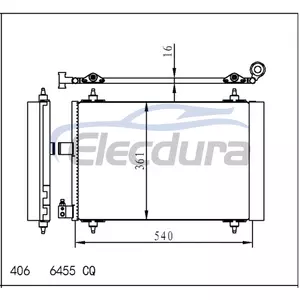 6455 CQ Peugeot 406 8b 1995-2005 A/C Condenser