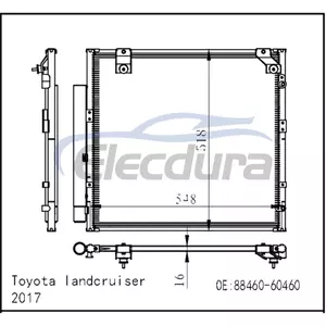 88460-60460 Toyota Landcruiser A/C Condenser Assembly