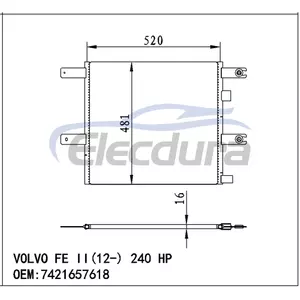 F1FZ19712B Ford Focus 2015-2018 1.0L A/C Condenser Assembly
