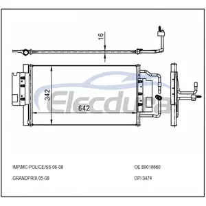 PC3474P Buick Allure 2008-2009 A/C Condenser
