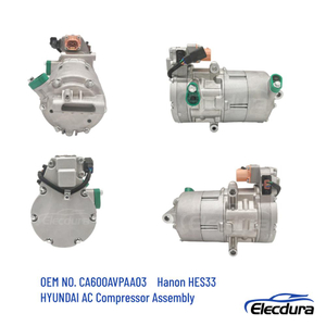 CA600AVPAA03 electric AC compressor 350V HES33 for Hyundai Ioniq. Elecdura Wholesale Supply.