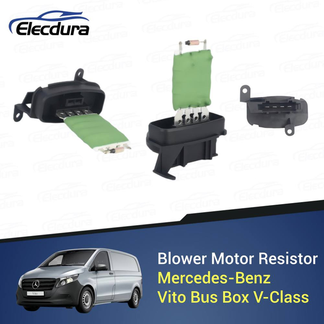 OE-standard 0018212560 4-pin blower motor resistor for Mercedes-Benz Vito and V-Class W638 HVAC systems.