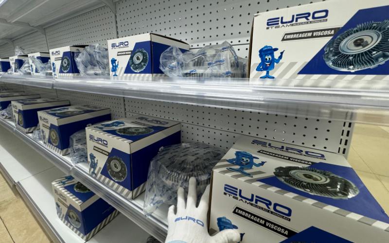 Branded fan clutch boxes and packaged units ready for delivery