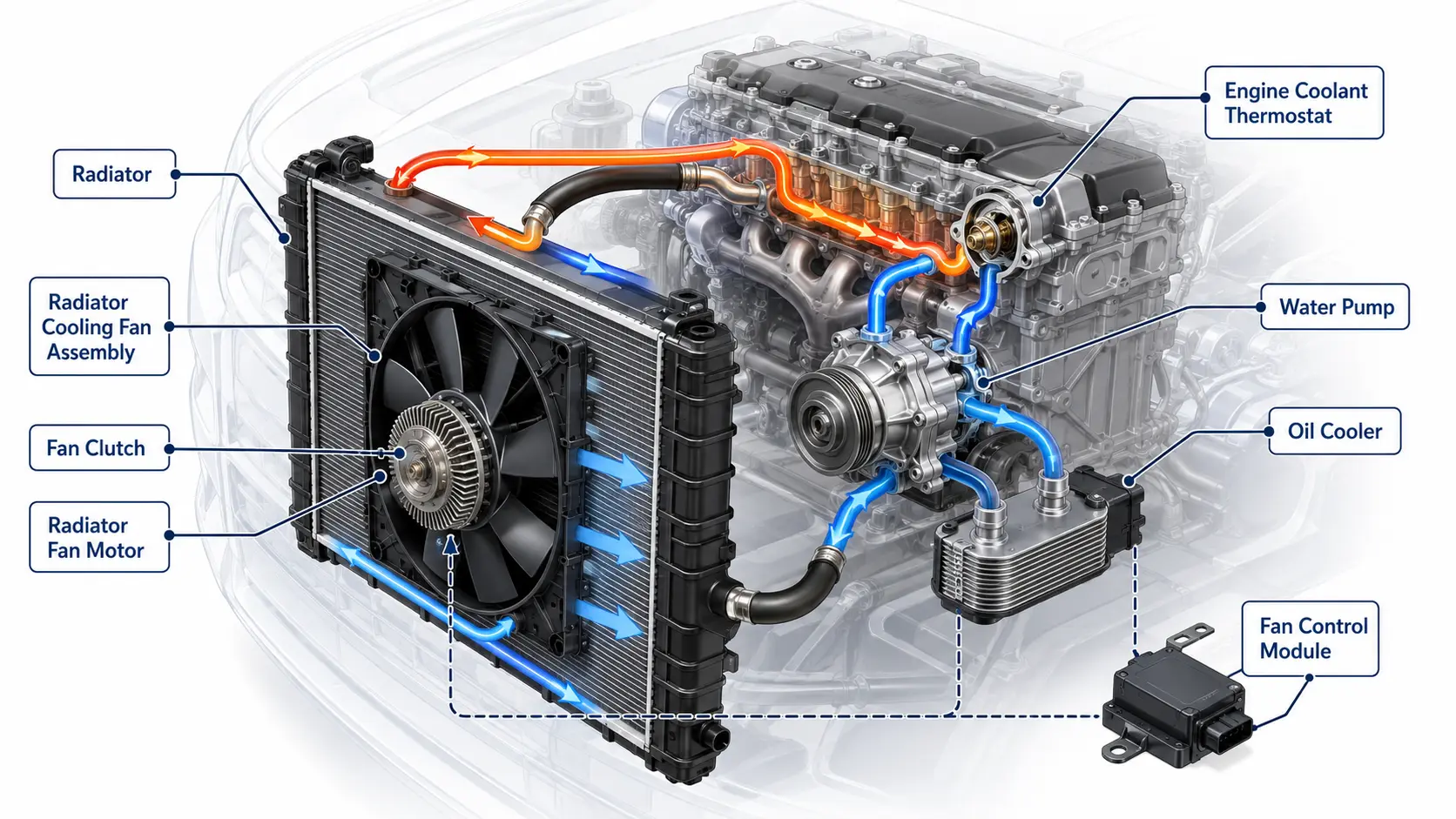 How Engine Cooling Parts Work Together