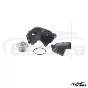 WITH ONE CLIP ON TEMPRATRUE PORT 2L2Z-8592-AA Engine Coolant Thermost