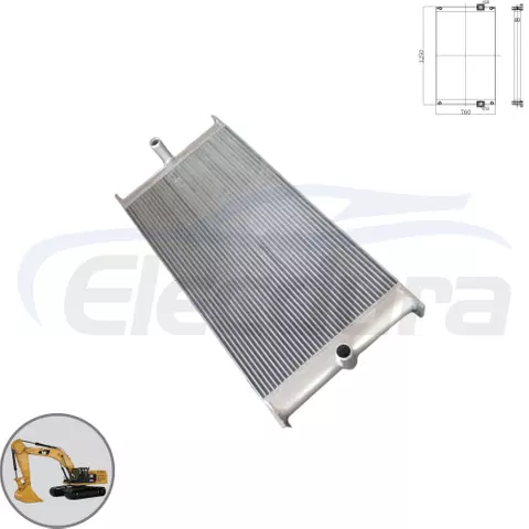 Caterpillar 349D2 hydraulic oil cooler 372-8885 core view for wholesale suppliers and bulk order distributors