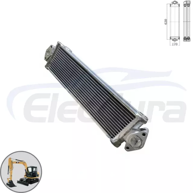 Caterpillar E307D hydraulic oil cooler 307-9128 core view for wholesale suppliers and bulk order distributors.