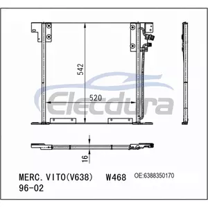 MR958462 Mitsubishi Outlander 2002-2007 Zesp&oacute;ł skraplacza klimatyzacji