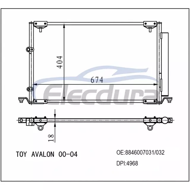 8846007031 Toyota Avalon 2000-2004 A/C Condenser