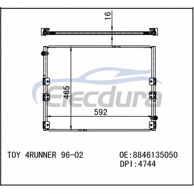 88460-60240 Toyota 4runner 1996-2002 A/C Condenser