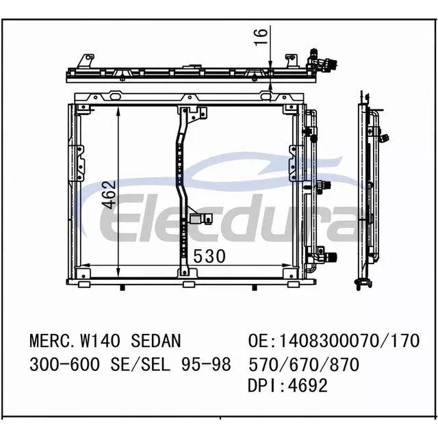 1408300170 Mercedes-Benz S 320 1994-1999 A/C Condenser