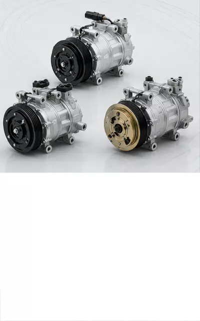 Universal replacement AC compressors with different pulley configurations