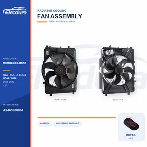 Radiator Cooling Fan Assembly for Mercedes-Benz W246 / W176 400W A2465000064 Bulk Supply
