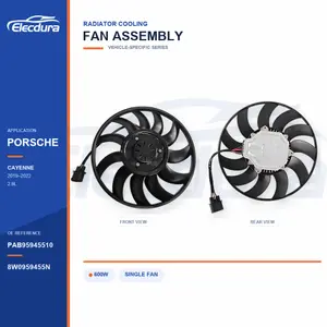 Radiator Cooling Fan for Porsche Cayenne 600W PAB95945510 Bulk Supply