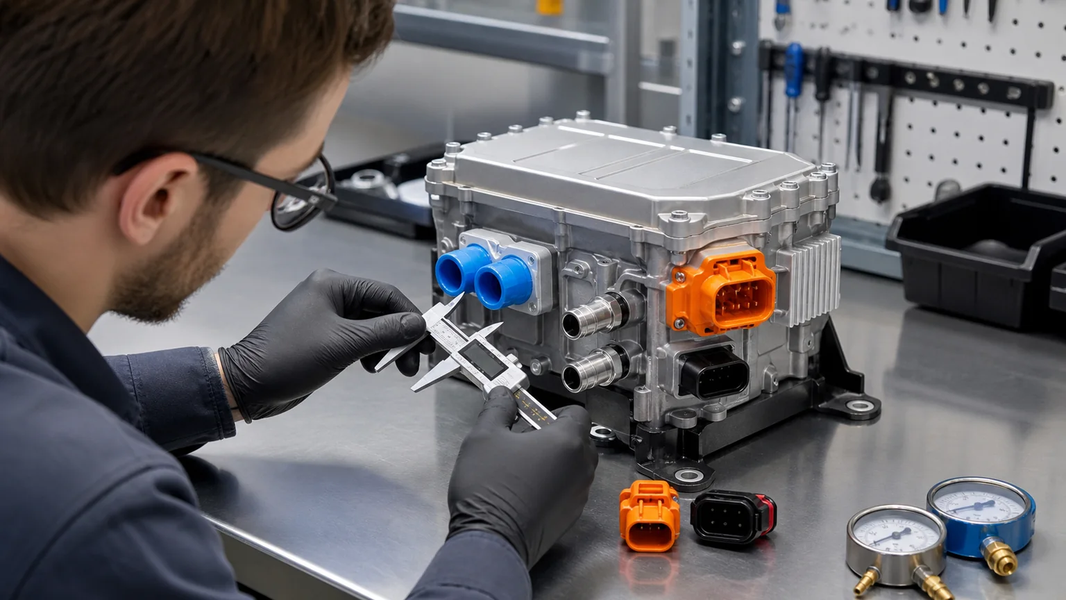 Heated chiller ports connectors and sensor matching points