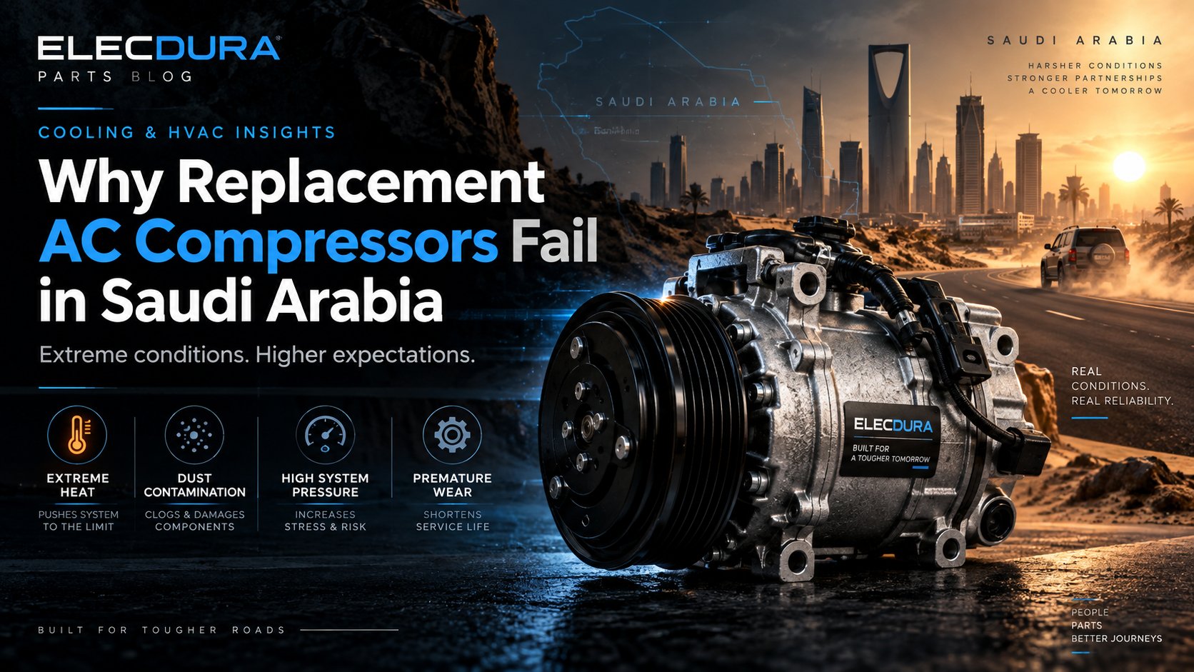 Why Replacement AC Compressors Fail Again in Saudi Arabia