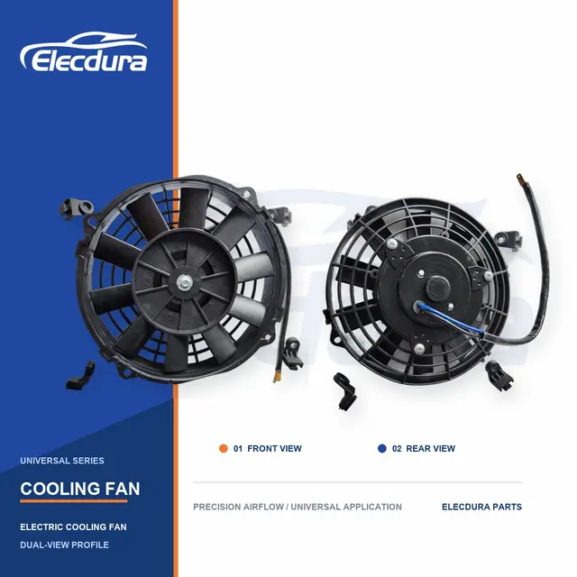 Universel Ventilateur de refroidissement de radiateur lame droite de 7 pouces 160W vente en gros