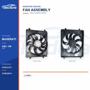 Radiator Cooling Fan Assembly for Maserati Ghibli / Quattroporte 1000W 670033757 Bulk Supply
