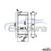 298-1226 Caterpillar E307D Water Tank Radiator Core