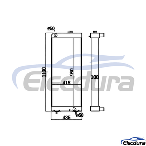 353-5549 Caterpillar 329D Water Tank Radiator