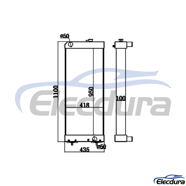 353-5549 Caterpillar 329D Water Tank Radiator