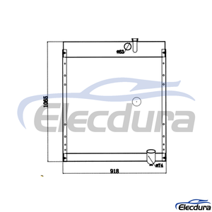8N0073 Caterpillar 120G/140G Water Tank Radiator Core