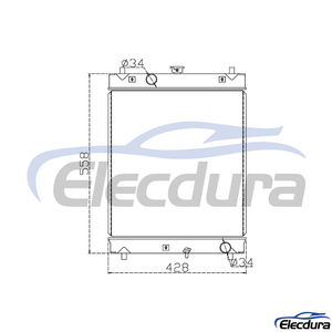 4467233 Hitachi EX55/ZX55 Water Tank Radiator