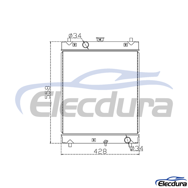 4467233 Hitachi EX55/ZX55 Water Tank Radiator