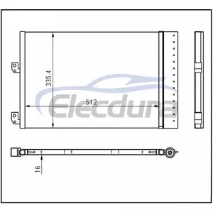 PC3965P อคิวรา ILX 2013-2022 คอนเดนเซอร์เครื่องปรับอากาศ