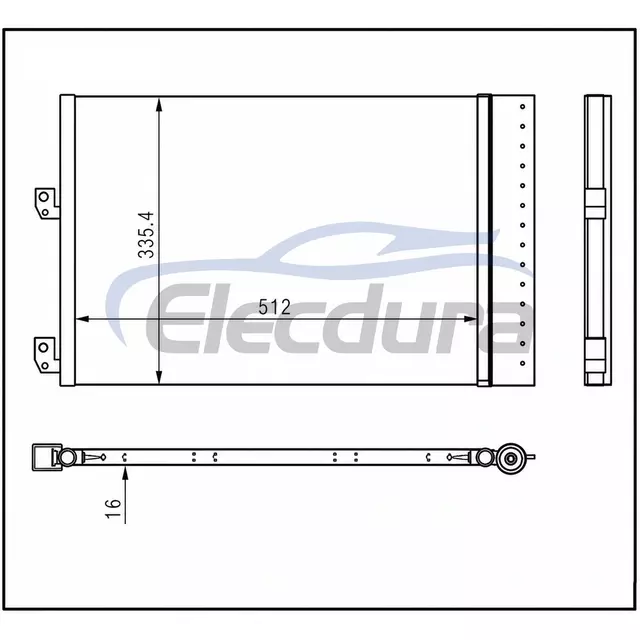 PC3965P Acura ILX 2013-2022 Συμπυκνωτής A/C