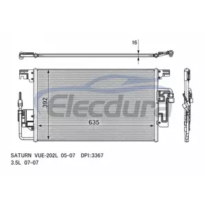 15807010 Saturn Vue-202l 2005-2007 A/C Condenser Assembly