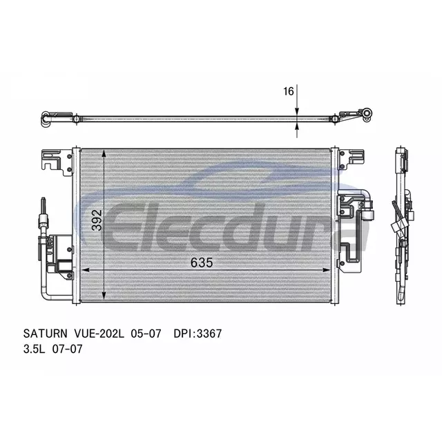 15807010 Saturn Vue-202l 2005-2007 A/C Condenser Assembly
