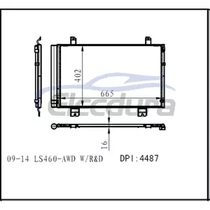 8846050240 Lexus LS460 AWD 2009-2014 A/C Condenser Assembly